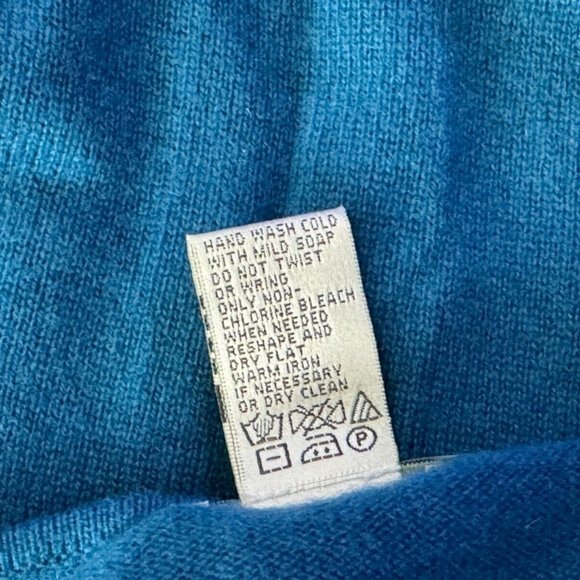 Neiman Marcus Cashmere‎ Tank Top Women M EUC Sleeveless Stretch Scoop Neck Blue - Picture 9 of 9